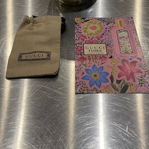 Gucci dust bag and stickers